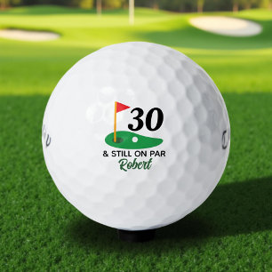 Funny Personalised 30th Birthday Gift for Golfer Golf Balls
