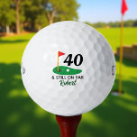 Funny Personalised 40th Birthday Gift for Golfer Golf Balls<br><div class="desc">The perfect 40th gift for your golf-obsessed husband,  brother,  or buddy! Features customisable 'Fore-tee & Still on Par' text. Add a name or inside joke for a personal touch. Great for midlife golfers who refuse to slow down!</div>