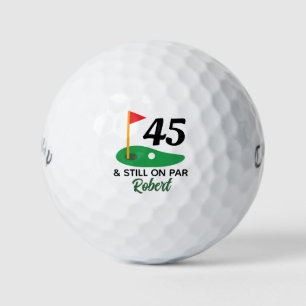 Funny Personalised 45th Birthday Gift for Golfer Golf Balls