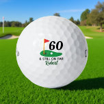 Funny Personalised 60th Birthday Gift for Golfer Golf Balls<br><div class="desc">Celebrate 60 years in style with this customisable golf ball design! Features the playful '60 & Still on Par' text that can be personalised with name or any text. Perfect for golfers hitting this milestone birthday - whether for retirement gifts,  golf-loving dads,  or tournament prizes."</div>