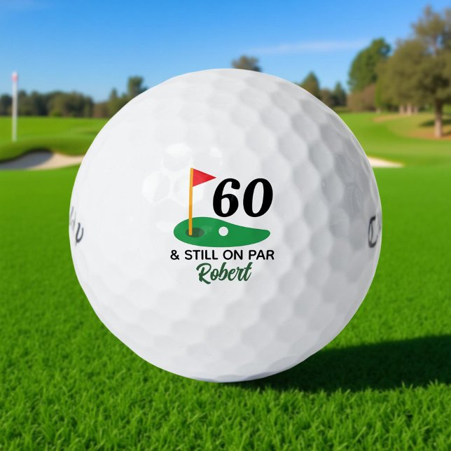 Funny Personalised 60th Birthday Gift for Golfer Golf Balls (Creator Uploaded)
