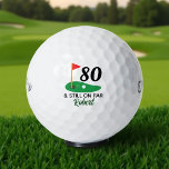 Funny Personalised 80th Birthday Gift for Golfer Golf Balls<br><div class="desc">Celebrate 80 years in style with this funny and customisable golf ball design! Perfect for golfers who are ‘still on par’ at 80. Personalise with a name or keep the classic ’80 & Still on Par’ text. Great for birthdays,  retirements,  or golf-loving dads/grandpas!</div>