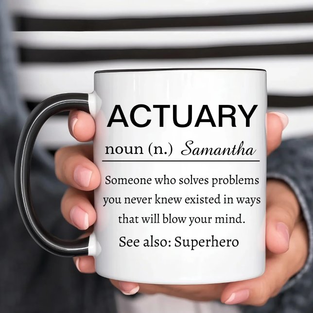 Funny Personalised Actuary Definition Mug (Creator Uploaded)