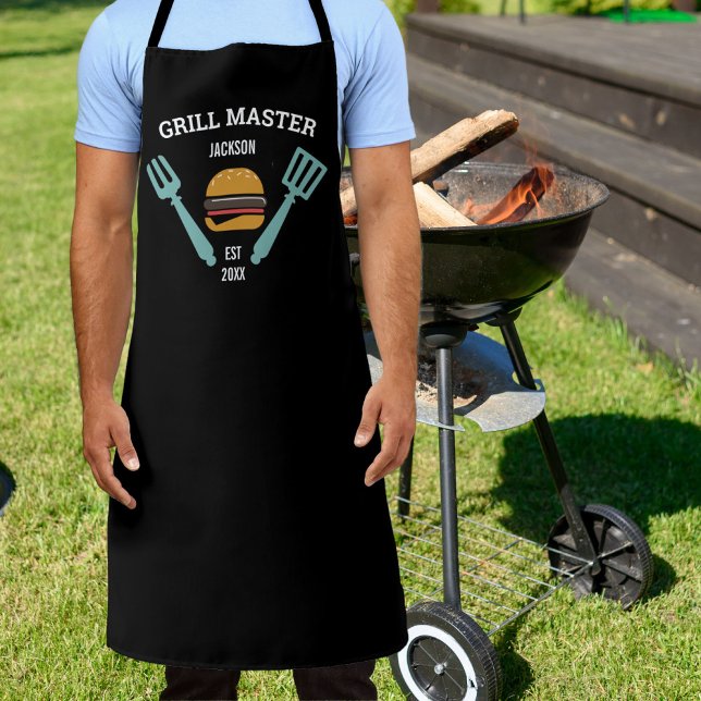 Funny Personalised BBQ Grilling Hamburgers Apron (Creator Uploaded)