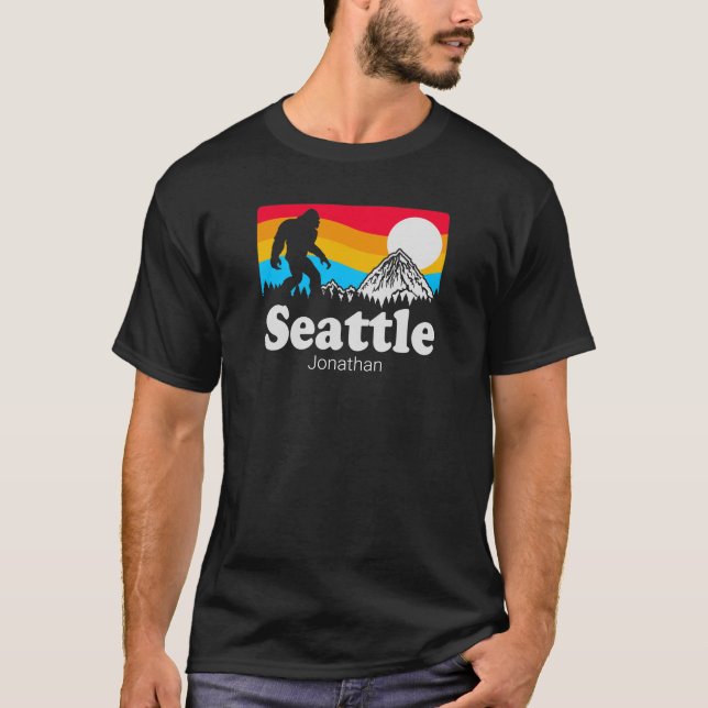  Funny Personalised Big Foot Seattle T-Shirt (Front)