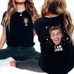 Funny Personalised Birthday Party Custom Photo T-Shirt<br><div class="desc">Celebrate birthdays like never before with our uproariously hilarious Personalised Birthday Party Custom Photo T-Shirt! Perfect for adding a dash of whimsy to any birthday bash, this shirt is the ultimate fusion of fun and personalisation. Imagine the laughter when your entire birthday crew shows up wearing matching shirts featuring their...</div>