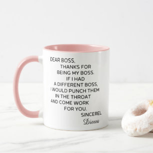 Funny Personalised Boss  Mug