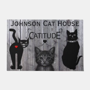 Funny Personalised Catitude  Doormat