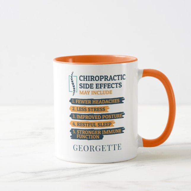 Funny Personalised Chiropractic Side Effects Gag Mug (Right)