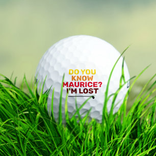 Funny Personalised Colour Text Lost Golfer Ball