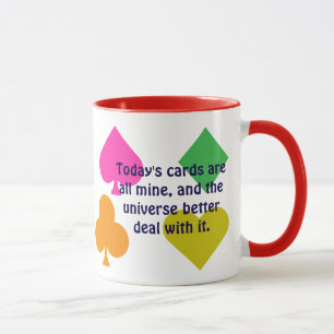 Funny Personalised Colourful Playing Cards Suits Mug