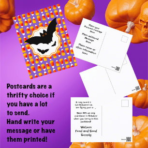 Funny Personalised Crazy Candy Corn Halloween  Postcard