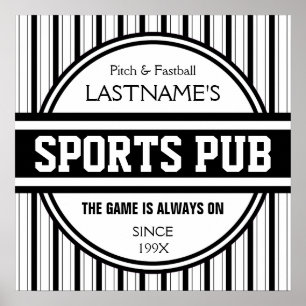 Funny Personalised Custom Bar Sign Sports Pub