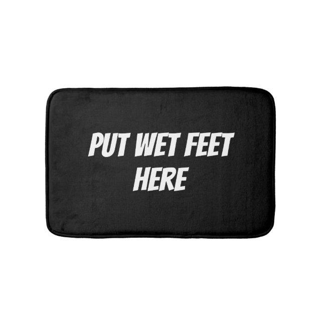 funny Personalised Custom text  Bath Mat (Front)