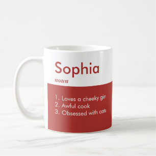 Funny Personalised Definition Mug   Custom Name 