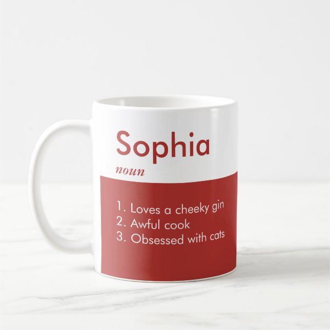 Funny Personalised Definition Mug | Custom Name  (Left)