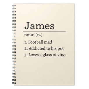 Funny Personalised Dictionary Name Definition Notebook