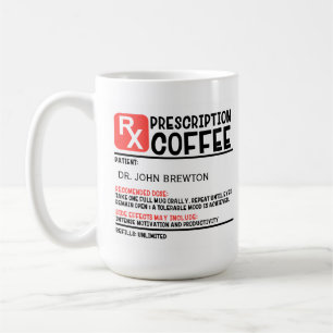 Funny Personalised Doctor Prescription Coffee Mug