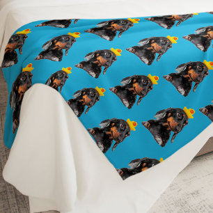 Funny Personalised Dog Face Fleece Blanket