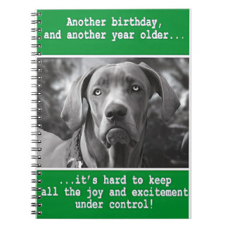 Funny Personalised Dog Photo Birthday Notebook