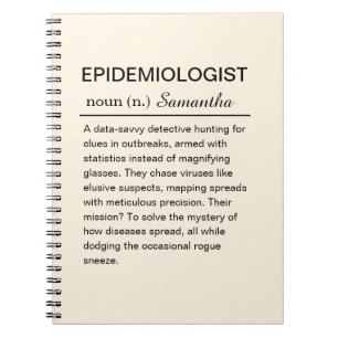Funny Personalised Epidemiologist Definition Notebook