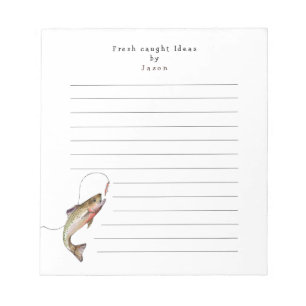 Funny Personalised Fishing  Notepad