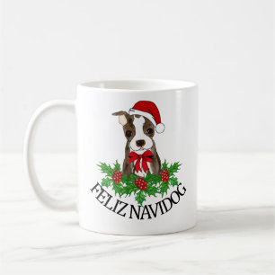 Funny Personalised French Bulldog Santa Hat   Coffee Mug