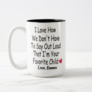 funny Personalised gift from Child for mum or dad  Two-Tone Coffee Mug