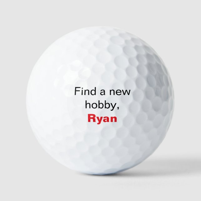 Funny Personalised Golf Balls with Name (Front)