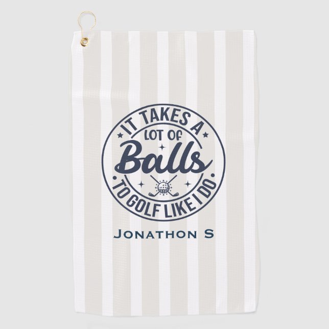 Funny Personalised Golf Towel (Front)
