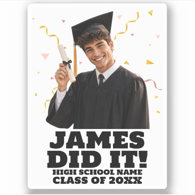 Funny Personalised Graduation Party Custom Photo (Front)