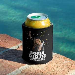 Funny Personalised Graduation Party Custom Photo Can Cooler