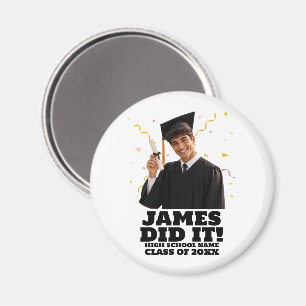 Funny Personalised Graduation Party Custom Photo Magnet