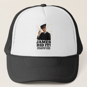 Funny Personalised Graduation Party Custom Photo Trucker Hat
