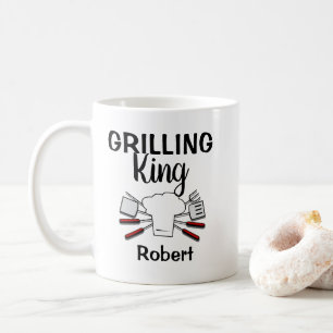 Funny Personalised  Grilling King Coffee Mug