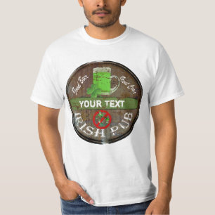 Funny Personalised Irish pub sign T-Shirt