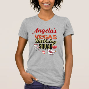 Funny Personalised Las Vegas Birthday Party Squad  T-Shirt