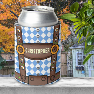 Funny Personalised Lederhosen Oktoberfest Can Cooler