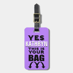 Funny Personalised Luggage Tag