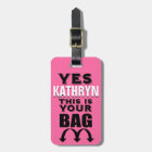 Funny Personalised Luggage Tag