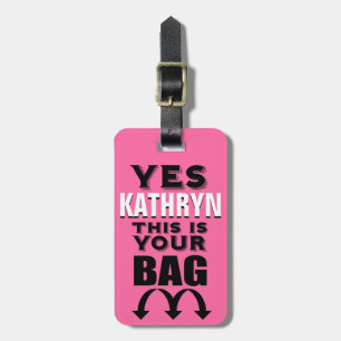 Funny Personalised Luggage Tag