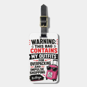 Funny Personalised Luggage Tag