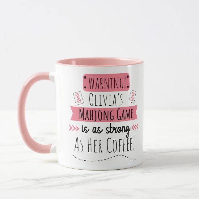 Funny Personalised Mahjong  Mug (Left)