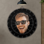 Funny Personalised Men's Face Photo Dartboard<br><div class="desc">Funny personalised face cut-out photo dart board. Use any mobile app or editing program to create the cut-out and upload a transparent png file. The background colour is editable by clicking the button to customise the design.</div>