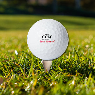 Funny personalised message unique golf ball 