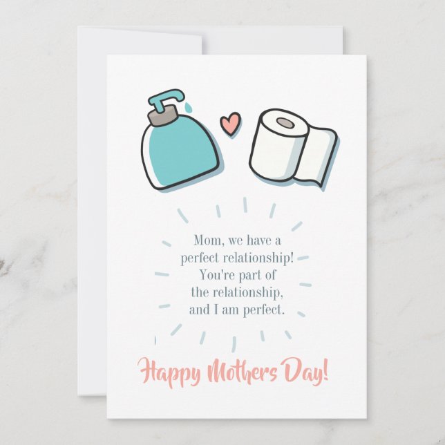 Funny Personalised Mothers Day Holiday Card (Front)