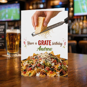 Funny Personalised Nachos Cheese Birthday Card
