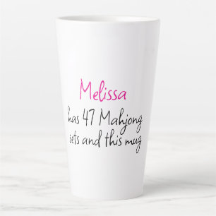 Funny Personalised Name Creative Mahjong Latte Mug