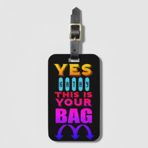 Funny Personalised Name Luggage Tag