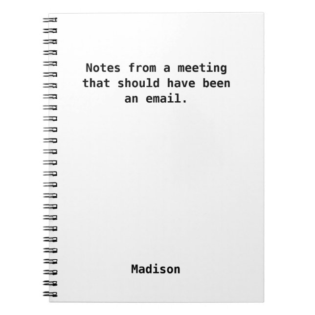 Funny Personalised Office Notebook – Hilarious Mee (Front)